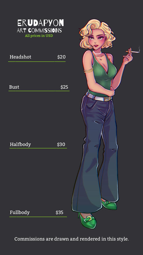 Character reference commission sheet